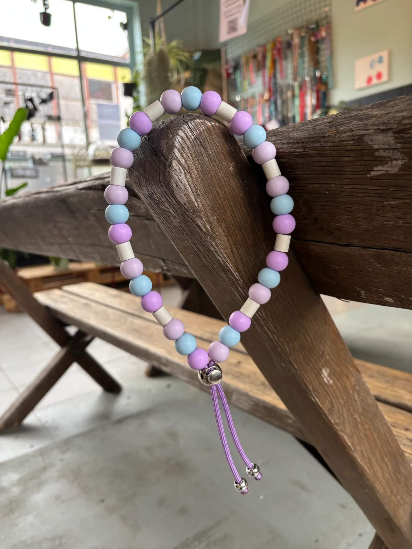 EM Siliconen stock halsband paars-blauw