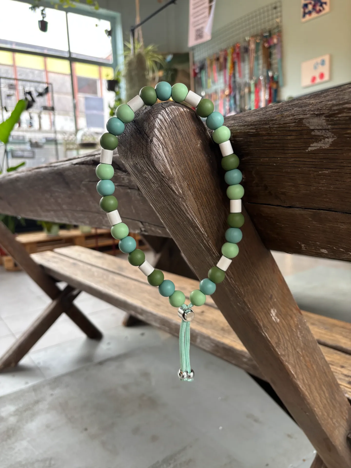 EM Siliconen stock halsband groen